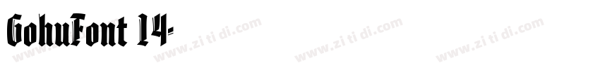 GohuFont 14字体转换